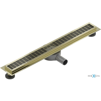 Mexen Flat 360 ° M33 otočný lineárny odtok 60 cm, zlatý - 1533060-40