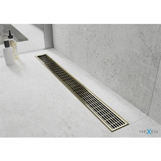Mexen Flat 360 ° M33 otočný lineárny odtok 70 cm, zlatý - 1533070-40