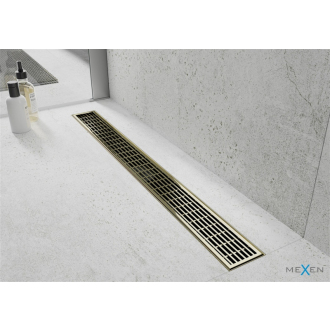 Mexen Flat 360 ° M33 otočný lineárny odtok 80 cm, zlatý - 1533080-40