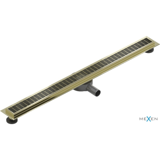 Mexen Flat 360 ° M33 otočný lineárny odtok 80 cm, zlatý - 1533080-40