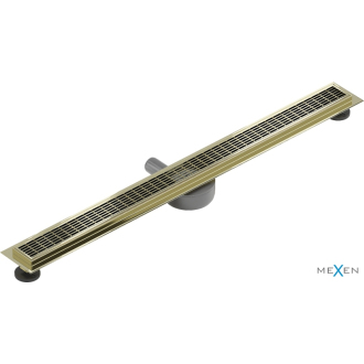 Mexen Flat 360° M33 otočný lineárny odtok 90 cm, zlatý - 1533090-40