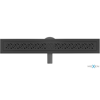 Mexen Flat 360° M12 otočný lineárny odtok 50 cm, čierny - 1721050-40