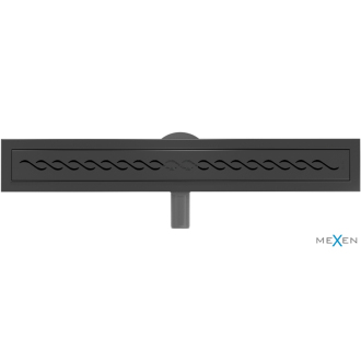 Mexen Flat 360° M18 otočný lineárny odtok 70 cm, čierny - 1723070-40