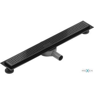 Mexen Flat 360° M08 otočný lineárny odtok 70 cm, čierny - 1725070-40