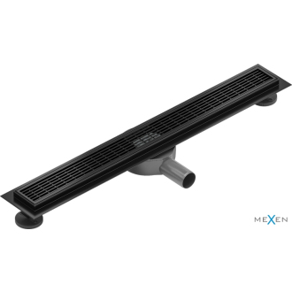 Mexen Flat 360° M33 otočný lineárny odtok 70 cm, čierny - 1733070-40