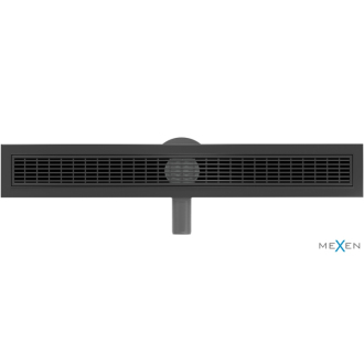 Mexen Flat 360° M33 otočný lineárny odtok 70 cm, čierny - 1733070-40