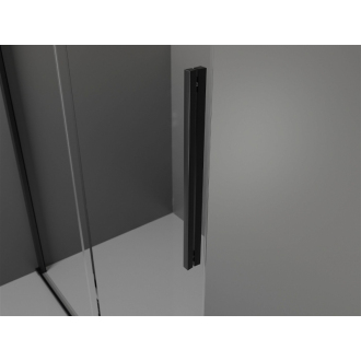 Mexen Velar výsuvná sprchová kabína 150 x 100 cm, priehľadná, čierna - 871-150-100-01-70