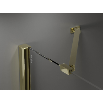 Mexen Velar Duo výsuvná sprchová kabína 80 x 80 cm, priehľadná, zlatá - 871-080-080-02-50