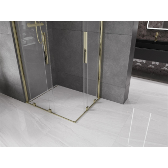 Mexen Velar Duo výsuvná sprchová kabína 90 x 80 cm, priehľadná, zlatá - 871-090-080-02-50