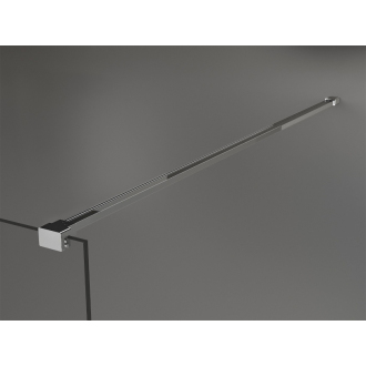 Mexen Kioto voľne stojaca sprchová stena 150x200 cm, čierny vzor 8, chróm 800-150-002-01-70