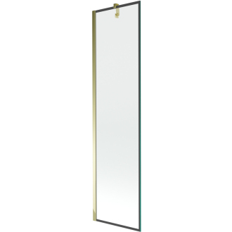 Mexen Next vaňová zástena jednokrídlová 50 x 150 cm, čierny vzor, zlatá - 895-050-000-00-70-50