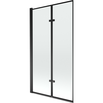 Mexen Castor 2-krídlová vaňová zástena 100 x 150 cm, čierny vzor, čierna - 892-100-002-70-70