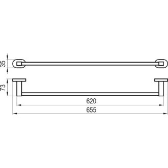 Ravak CR 310 Držiak na uterák, 66 cm X07P192