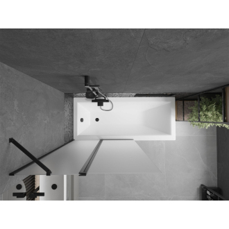 Mexen Flip vaňová zástena jednokrídlová 100 x 150 cm mrazivá, čierna - 894-100-101-70-30
