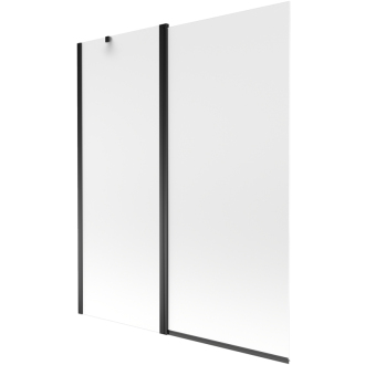 Mexen Flip vaňová zástena jednokrídlová 140 x 150 cm mrazivá, čierna - 894-140-101-70-30