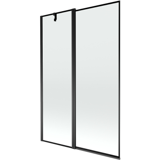 Mexen Flip vaňová zástena jednokrídlová 120 x 150 cm, čierny vzor, čierna - 894-120-101-70-70