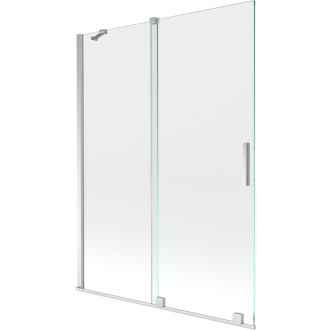 Mexen Velar 2-krídla vaňová zástena posuvná 130 x 150 cm, transparentná, chróm - 896-130-000-01-01