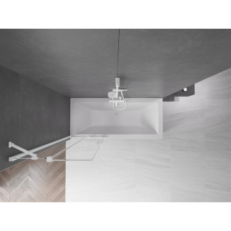 Mexen Velar 2-krídla vaňová zástena posuvná 70 x 150 cm, transparentná, biela - 896-070-000-01-20