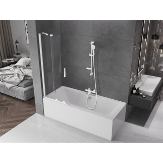 Mexen Velar 2-krídla vaňová zástena posuvná 75 x 150 cm, transparentná, biela - 896-075-000-01-20