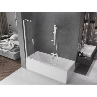 Mexen Velar 2-krídla vaňová zástena posuvná 75 x 150 cm, transparentná, biela - 896-075-000-01-20