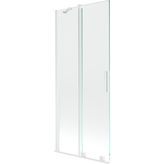 Mexen Velar 2-krídla vaňová zástena posuvná 80 x 150 cm, transparentná, biela - 896-080-000-01-20