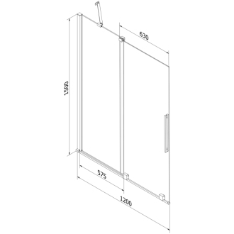 Mexen Velar 2-krídla vaňová zástena posuvná 120 x 150 cm, transparentná, biela - 896-120-000-01-20