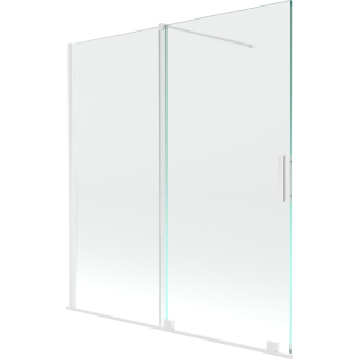 Mexen Velar 2-krídla vaňová zástena posuvná 150 x 150 cm, transparentná, biela - 896-150-000-01-20