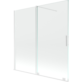 Mexen Velar 2-krídla vaňová zástena posuvná 160 x 150 cm, transparentná, biela - 896-160-000-01-20