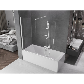 Mexen Velar 2-krídla vaňová zástena posuvná 160 x 150 cm, transparentná, biela - 896-160-000-01-20