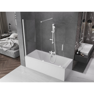 Mexen Velar 2-krídla vaňová zástena posuvná 170 x 150 cm, transparentná, biela - 896-170-000-01-20
