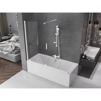 Mexen Velar 2-krídla vaňová zástena posuvná 170 x 150 cm, transparentná, biela - 896-170-000-01-20