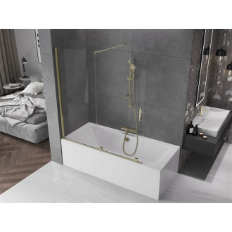 Mexen Velar 2-krídla vaňová zástena posuvná 150 x 150 cm, transparentná, zlatá - 896-150-000-01-50