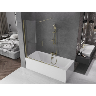 Mexen Velar 2-krídla vaňová zástena posuvná 150 x 150 cm, transparentná, zlatá - 896-150-000-01-50
