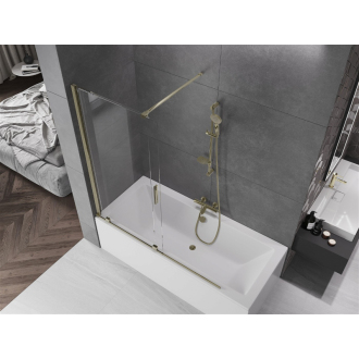 Mexen Velar 2-krídla vaňová zástena posuvná 150 x 150 cm, transparentná, zlatá - 896-150-000-01-50