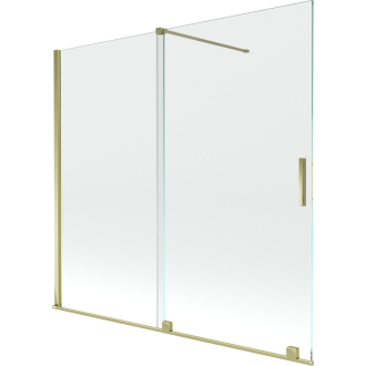 Mexen Velar 2-krídla vaňová zástena posuvná 170 x 150 cm, transparentná, zlatá - 896-170-000-01-50