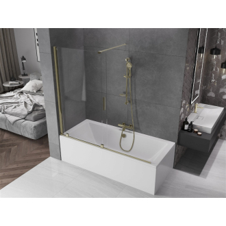 Mexen Velar 2-krídla vaňová zástena posuvná 170 x 150 cm, transparentná, zlatá - 896-170-000-01-50