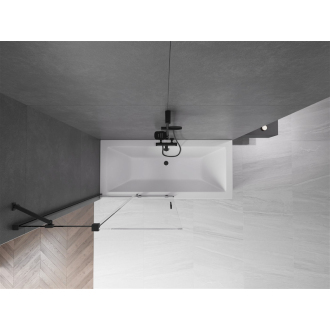 Mexen Velar 2-krídla vaňová zástena posuvná 100 x 150 cm, transparentná, čierna - 896-100-000-01-70