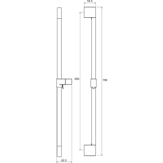 Ravak 974.00 Tyč s posuvným držiakom sprchy 70 cm X07P013