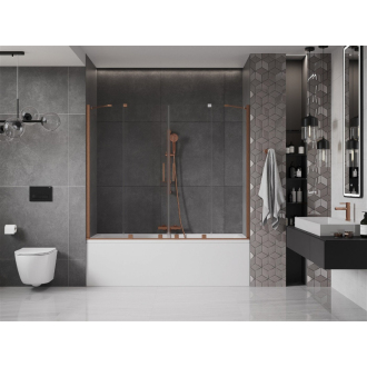 Mexen Velar Duo vaňová zástena, 200x150, transp., brúsená meď 896-200-000-02-65