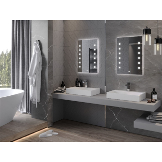 Mexen Ner osvetlené kúpeľňové zrkadlo 50 x 70 cm, LED 6000K, proti zaparovaniu - 9809-050-070-611-00
