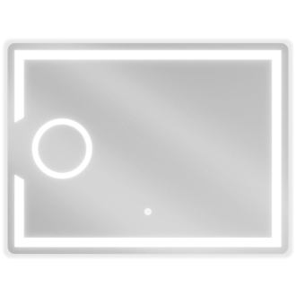 Mexen Onyx osvetlené kúpeľňové zrkadlo s kozmetickým zrkadlom 80 x 60 cm, LED 6000K, proti zaparovaniu - 9813-080-060-611-00