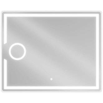 Mexen Onyx osvetlené kúpeľňové zrkadlo s kozmetickým zrkadlom 100 x 80 cm, LED 6000K, proti zaparovaniu - 9813-100-080-611-00