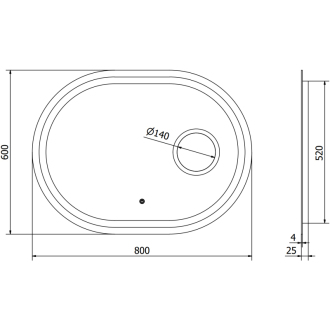 Mexen Umba osvetlené kúpeľňové zrkadlo s kozmetickým zrkadlom 80 x 60 cm, LED 6000K, proti zaparovaniu - 9822-080-060-611-00
