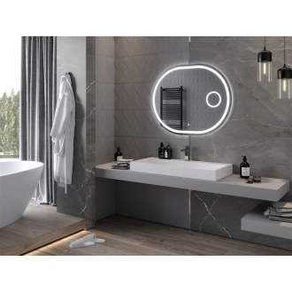 Mexen Umba osvetlené kúpeľňové zrkadlo s kozmetickým zrkadlom 100 x 80 cm, LED 6000K, proti zaparovaniu - 9822-100-080-611-00