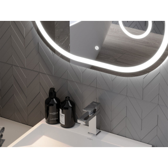 Mexen Umba osvetlené kúpeľňové zrkadlo s kozmetickým zrkadlom 100 x 80 cm, LED 6000K, proti zaparovaniu - 9822-100-080-611-00