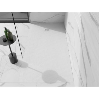 Mexen Stone+ obdĺžniková kompozitová sprchová vanička 160 x 90 cm, biela, biely kryt - 44109016-W