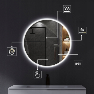 REA Zrkadlo LED 50cm HOM-02820
