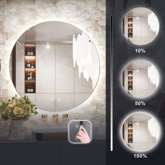 REA Zrkadlo LED 50cm HOM-02820