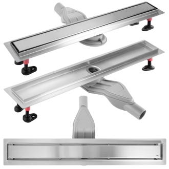 REA Odtokový žľab Superflow Neox 70 brúsený nikel REA-G2706