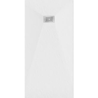 Mexen Hugo obdĺžniková sprchová vanička SMC 180 x 80 cm, biela, nerezový kryt - 42108018-X